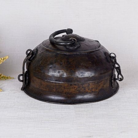 Elegant Dark Brown Jewelry Box Made of Brass