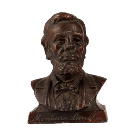 Handmade Metal Bust of Abraham Lincoln