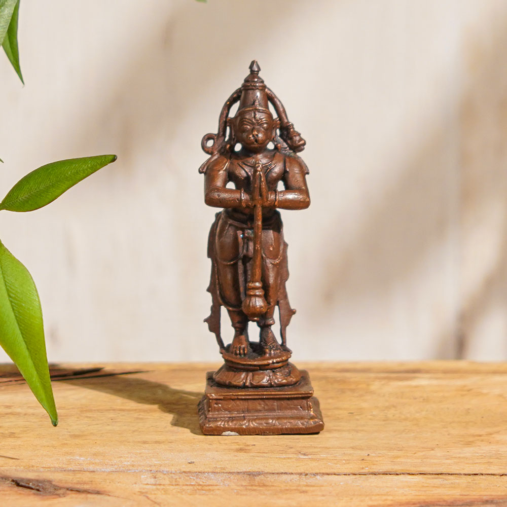 Handmade Beautiful Lord Hanuman Copper Murti
