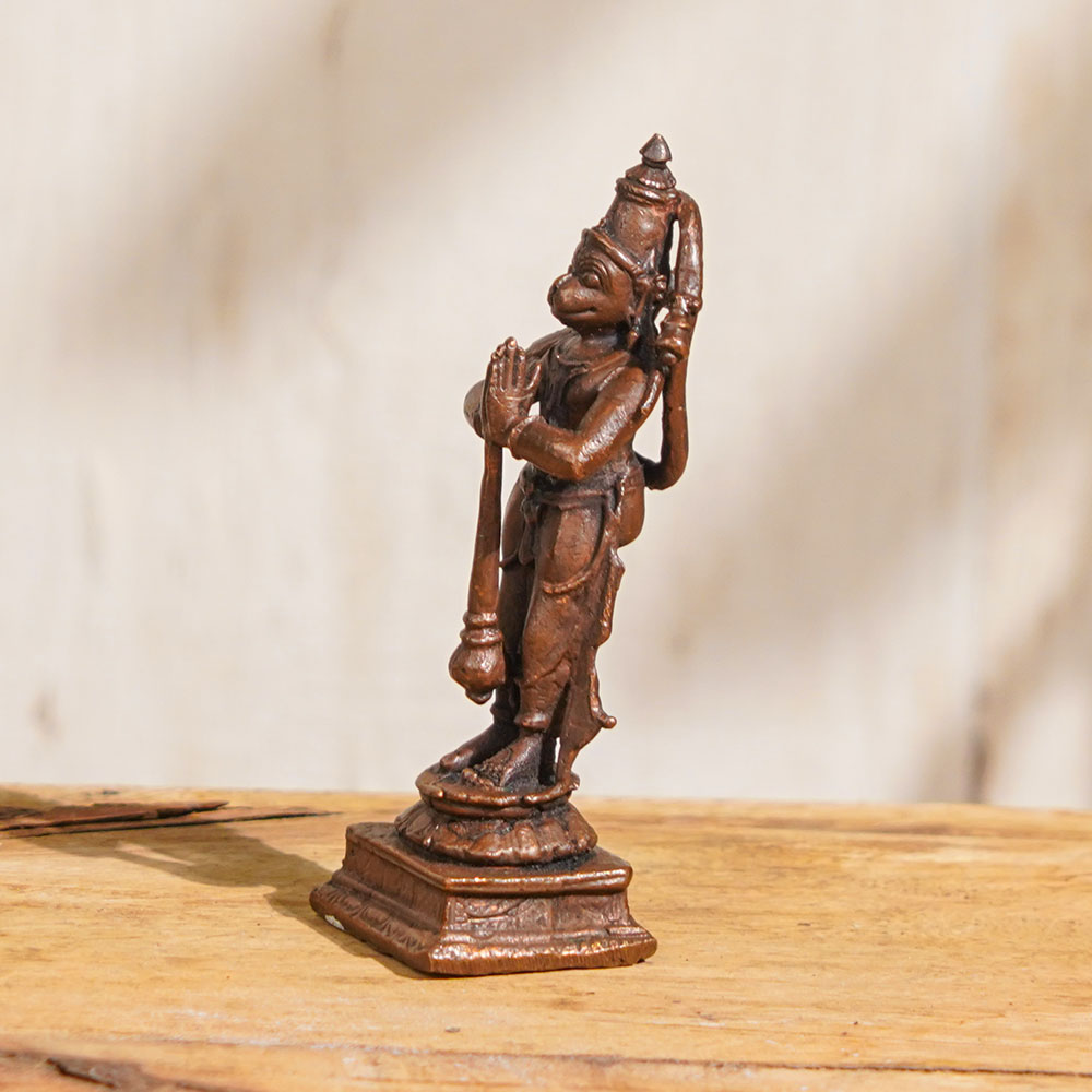 Handmade Beautiful Lord Hanuman Copper Murti