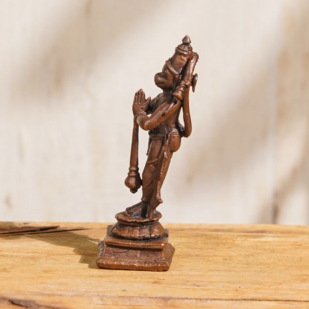 Handmade Beautiful Lord Hanuman Copper Murti