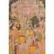Pichwai Painting playing Holi With Gopies Srinathji Forms On Border