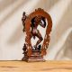 Handmade Brown Brass Statue Of Lord Vishnu's Avatar and His Consort Bhudevi
