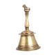Brass Bell Carved with Lord Nandi on Handle