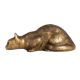 Brass Statue of Cat in Offensive Position