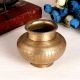 Engraved Brass Holy Water Pot for Decoration