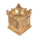 Cube Shaped Brass Oil Lamp for Decor