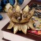 Brass Lotus Shaped Oil Lamp for Rituals