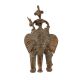 Brass Elephant with Mahout Statue for Decor