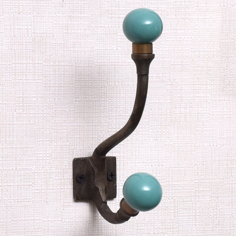 Solid Sea Green Iron Hooks-EHG-36