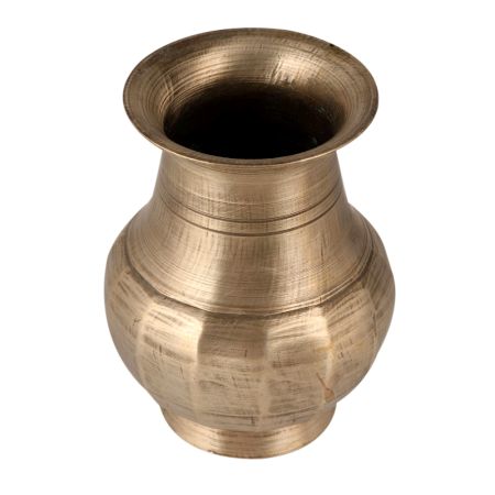 Antique Brown Brass Pot for Hindu Rituals