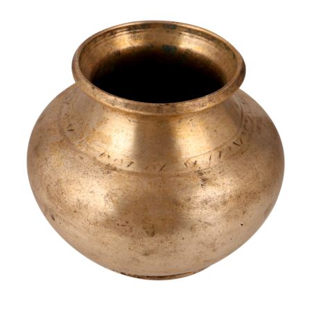 Round Handmade Water Pot Crafted from Brass