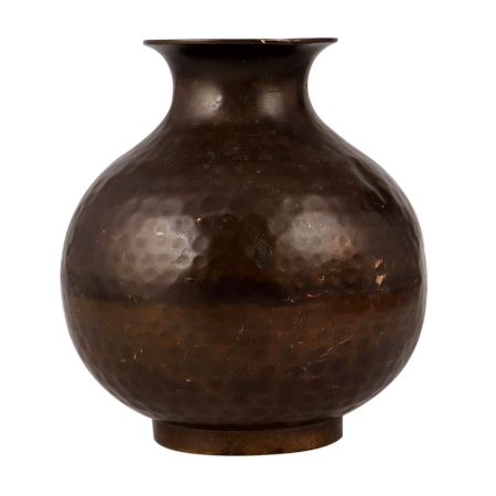 Elegant Dark Brown Pot Crafted from Brass