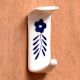 Adorable White Ceramic Blue Floral Adhesive Towel Hook