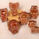 Pack of 6 Brown Wooden Cute Animal Cabinet Knobs for Kids Drawer