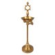 Shiny Brown Brass Oil Lamp for Auspicious Occasions