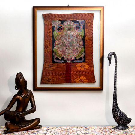 Tibetan BuddhistÂ Wheel Of Life Thangka Painting