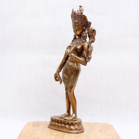 Handmade Bronze Murti of Goddess Tara for Decoration