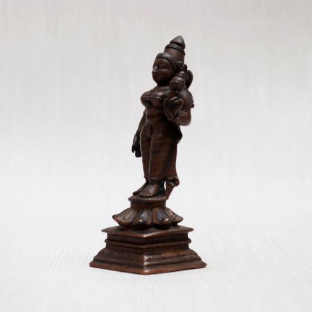 Handmade Goddess Parvati Copper Statue for Worship