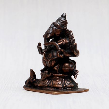 Hindu God Copper Statue of Lord Ganesha for Home Decor