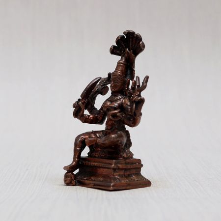 Handmade Goddess Mariamman Copper Statue for Worship