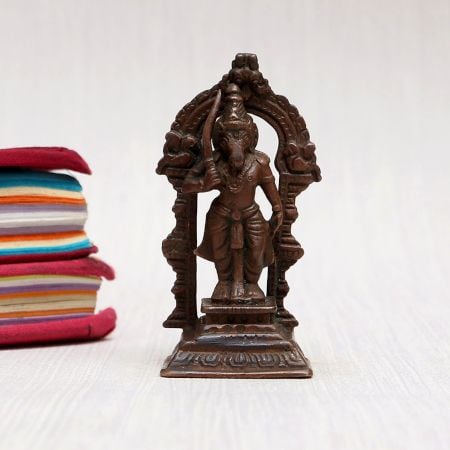 Handmade Vintage Lord Hayagriva Copper Statue