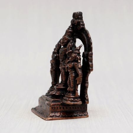 Handmade Lord Srinivasa, Sridevi & Bhudevi Copper Statue