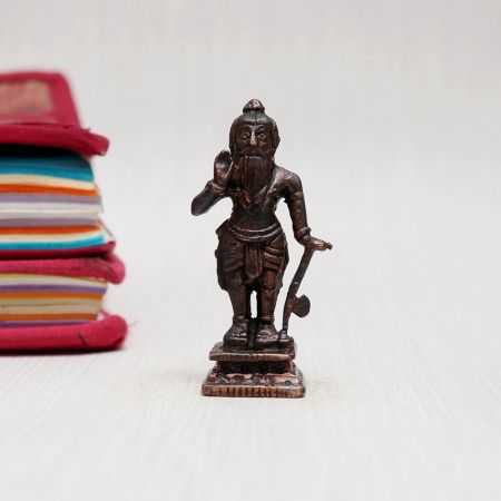 Handcrafted Lord Parshuram Copper Statue for Decor
