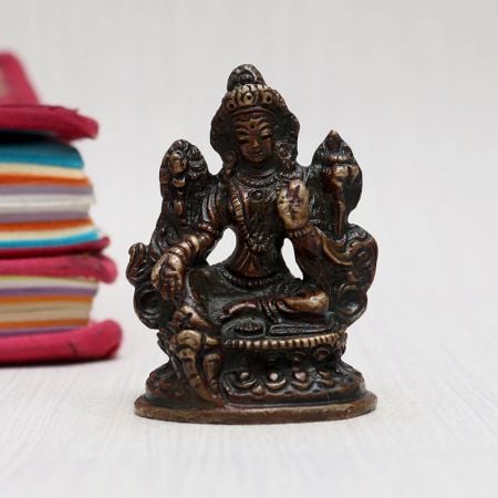 Handcrafted Goddess Tara Copper Statue for Decoration