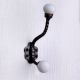 Solid Cream Ceramic Floral Iron Hooks-EHG-92