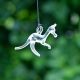 Animal Figurines Clear Glass Christmas Ornaments For Kids Set of 9 Pcs