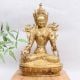 Golden Bronze Goddess White Tara Statue for Worship