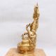 Golden Bronze Goddess White Tara Statue for Worship
