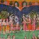 Multi-Coloured Lord Krishna Teasing Gopis Pichwai Painting