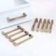 Golden Brass Bar Cabinet Door Pull Handle - Pack of 10