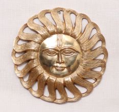 Brass Sun God Face Wall Hanging for Decoration
