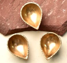 Brass Single Wick Traditional Brass Oil Diya Pack of 3