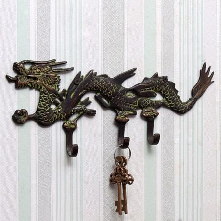 Brass Chinese Dragon Wall Hook for Hanging