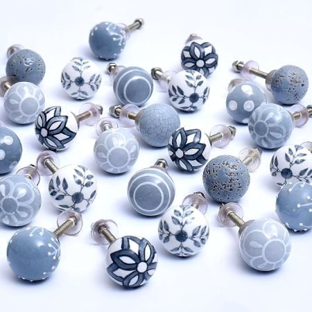 Gray Ceramic Cabinet Knobs