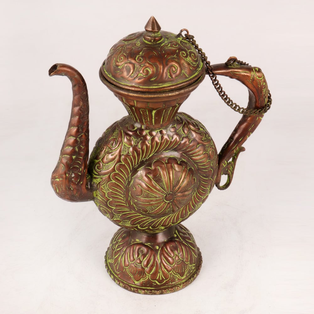 Vintage Copper Kettle in Islamic Art for Home & Office Decor