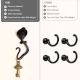 Decorative Snake Iron Hooks