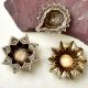 Classical Golden Brass Flower Shape Diwali Diya For Mandir Decoration Pack of 3
