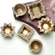 Golden Brass Diwali Diya Designer Decorative Deepak Pack of 6 Diyas