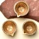 Brass Diwali Diya Oil Lamp Swastika Diwali Decoration Pack of 3