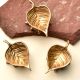 Handmade Brass Leaf Shaped Diwali Diya Pack of 3
