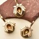 Brass Lotus Shape Diwali Diya With Handle Pack of 3
