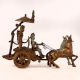 Vintage Lord Krishna & Arjun in Horse Brass Chariot