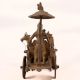 Vintage Lord Krishna & Arjun in Horse Brass Chariot