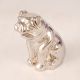 Handmade Small Metal Dog in Silver Shiny Finish