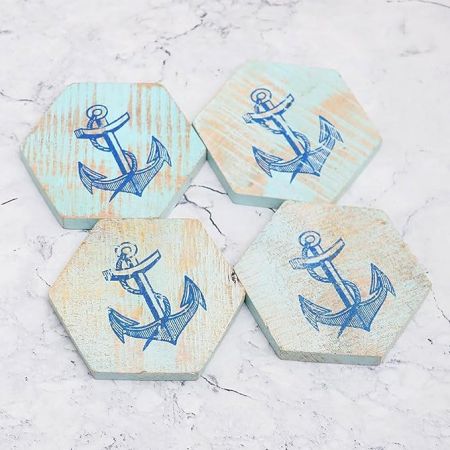 Indian-Shelf Tea Coster for Dining Table Set of 4 | Wooden Coaster | Coasters for Cups | Coffee Coaster |Coaster for Dining Table | Coster | Home Decor Dining Table | Indian Gift Items